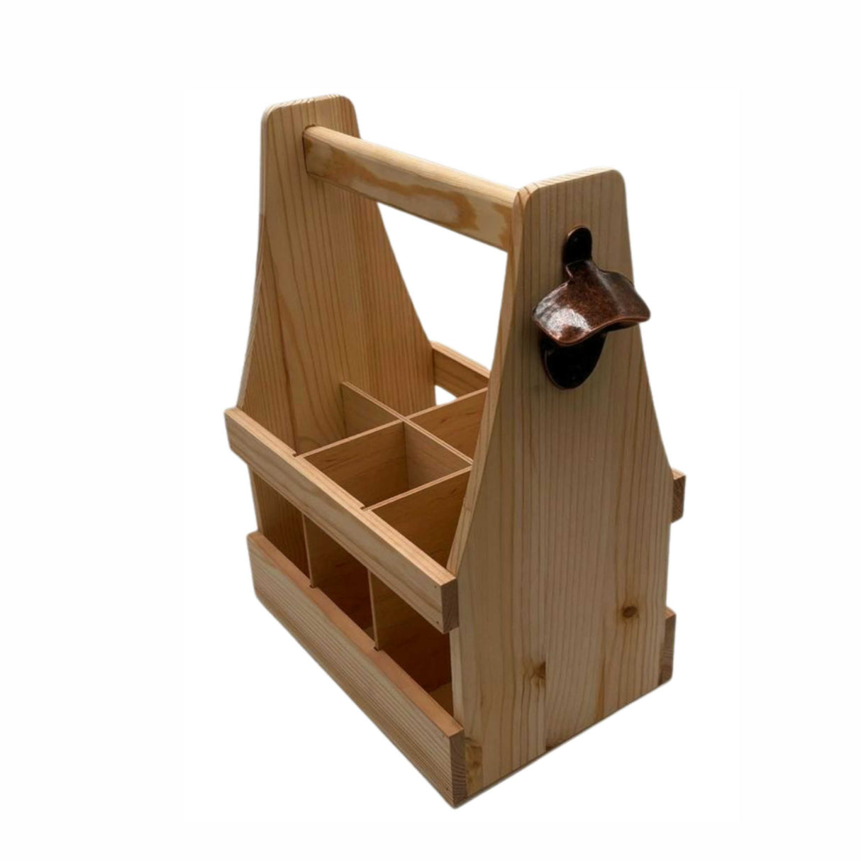 6er Flaschenträger mit Flaschenöffner - unbedruckt - Geschenke