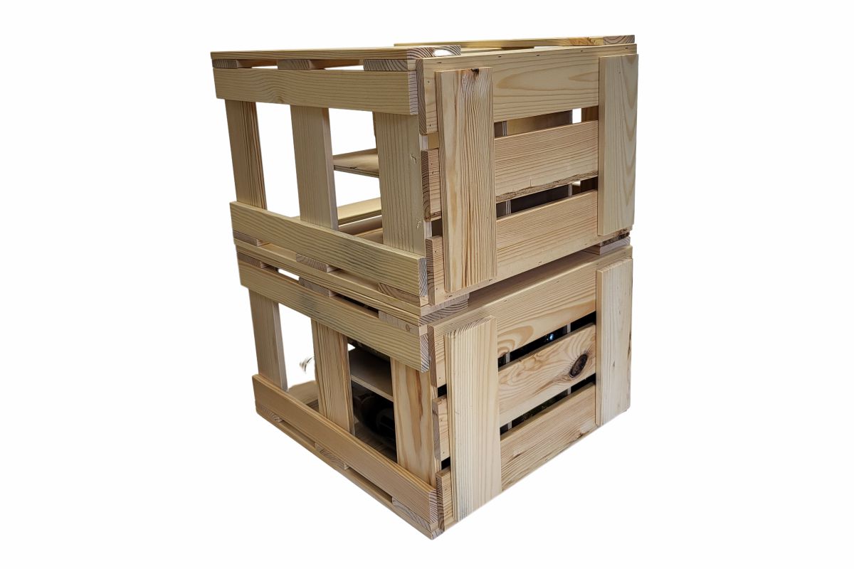 6er Weinträger aus Holz | Stapelbar & als Weinregal nutzbar - Flaschenträger