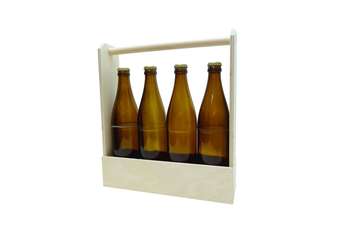 Bierträger aus Holz - 4er Variante für 0.5l Flaschen - Geschenke