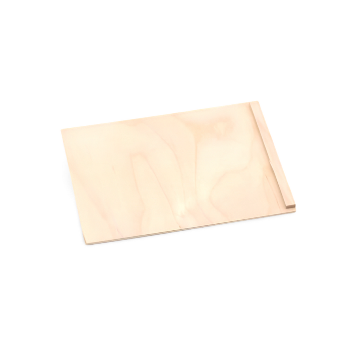 Rechteckiges Holztablett.