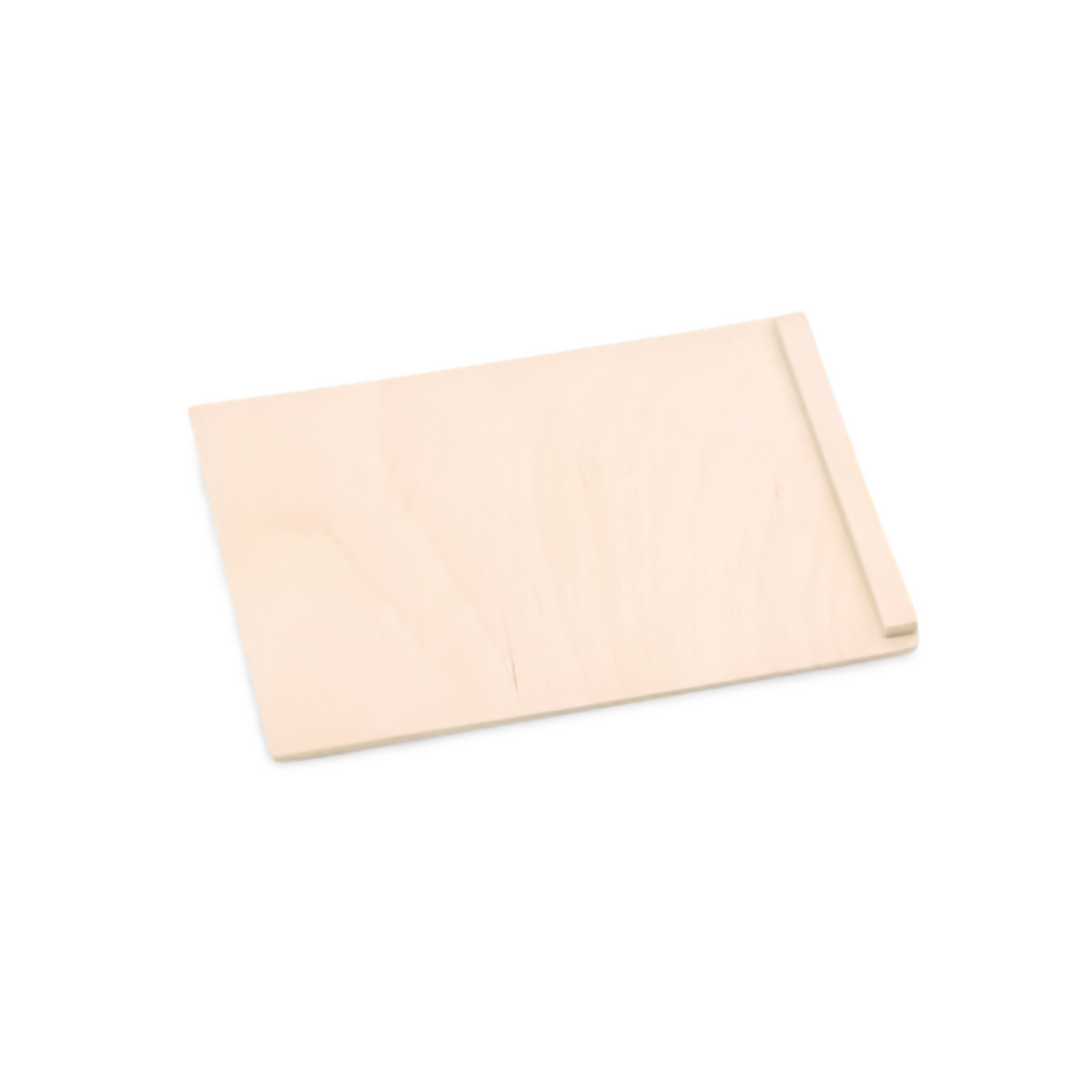 Rechteckiges Holztablett.