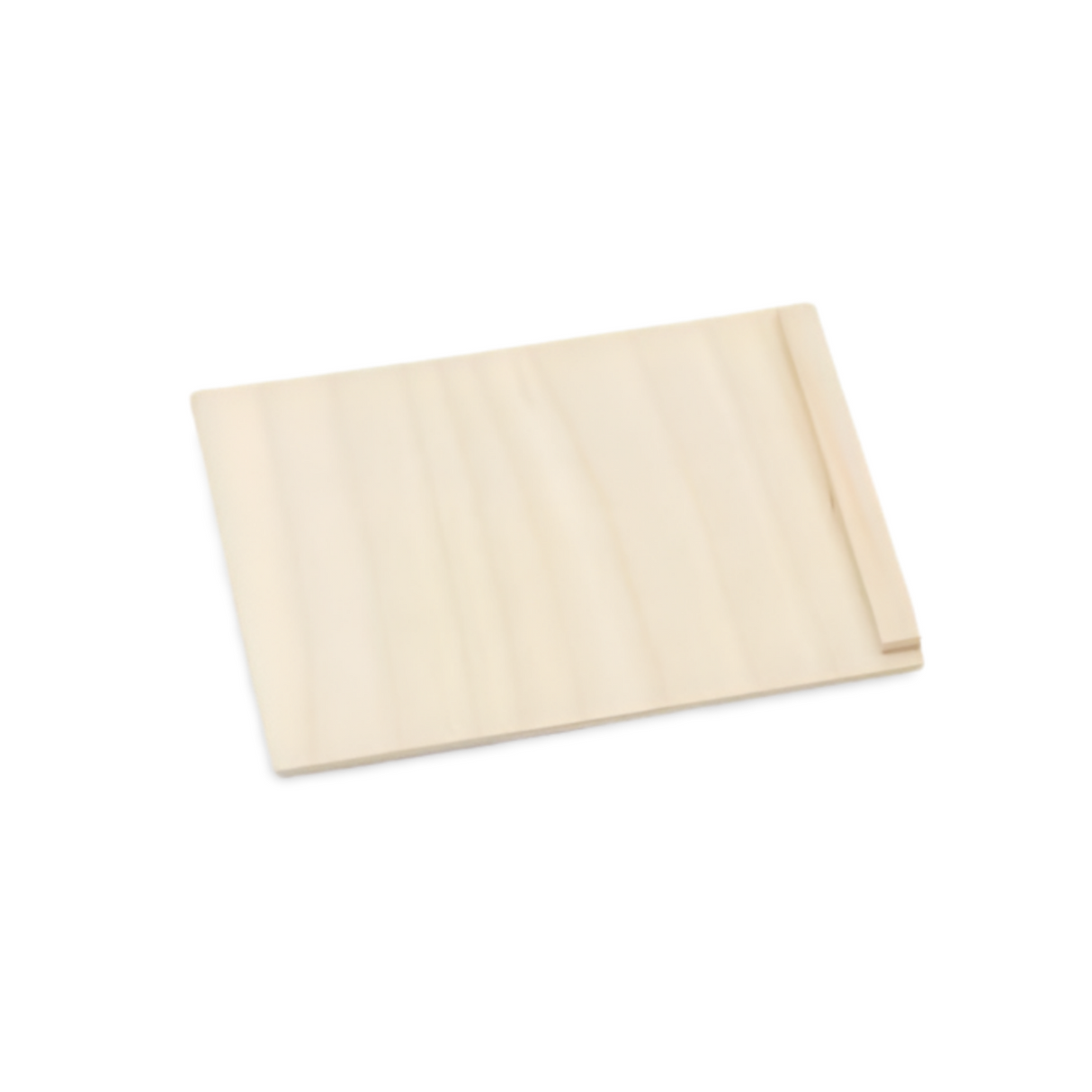 Rechteckiges Holztablett.