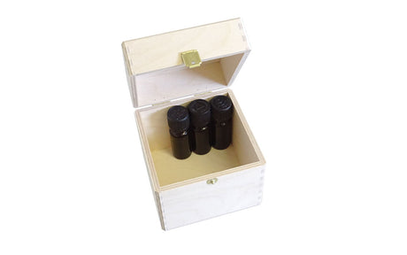 Holzkiste mit Klappdeckel - 10 x 10 x 10 cm