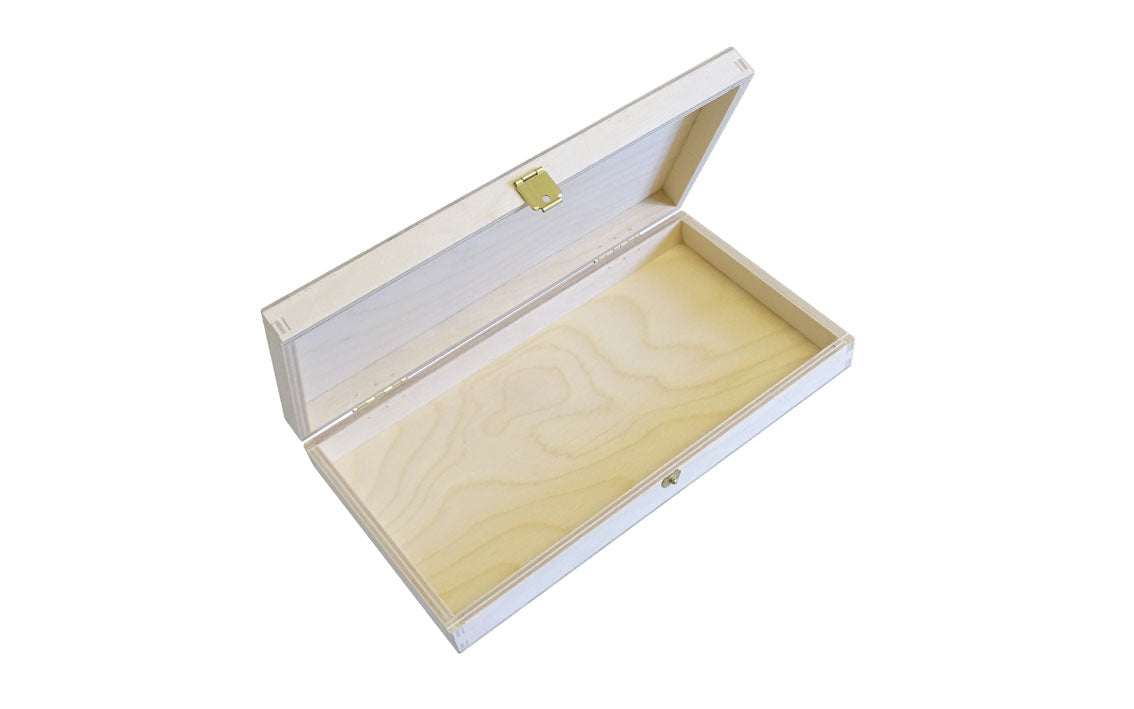Holzkiste mit Klappdeckel - 22.5 x 11.5 x 3 cm