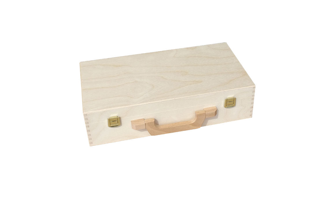 Holzkoffer natur - 36 x 18 x 9 cm - Holzkoffer