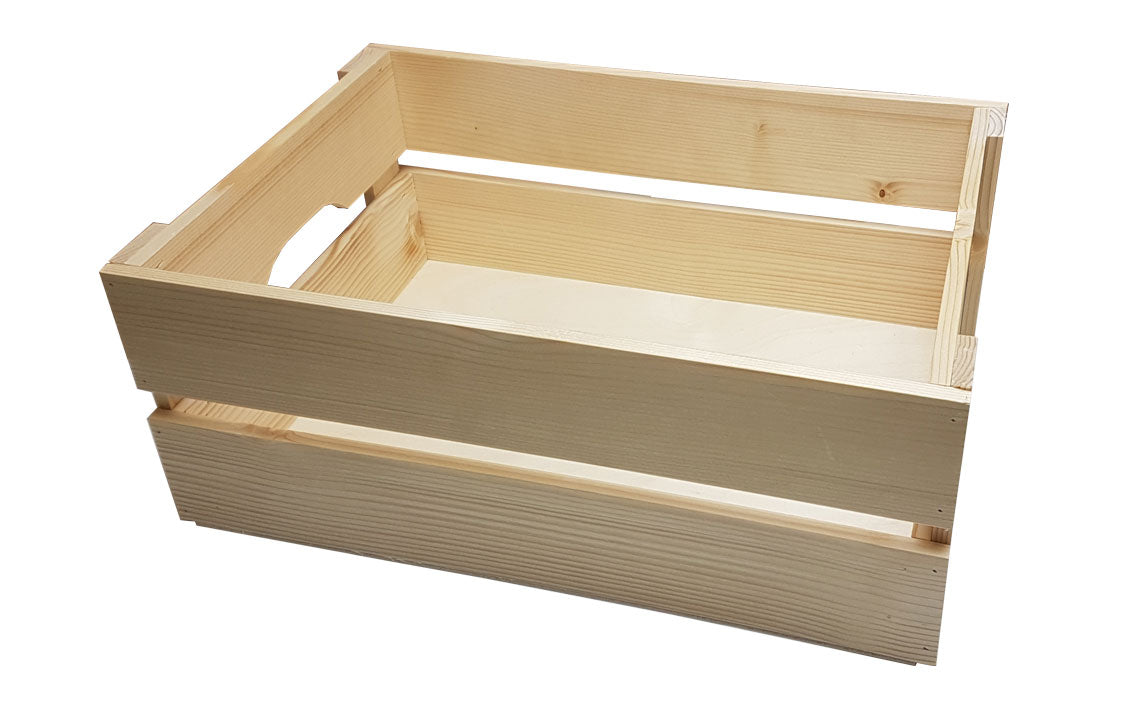 Leistenkisten - Dekokisten - 35 x 25 x 15 cm Fichte natur - Holzkisten