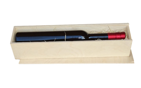 Schnapskiste mit Schiebedeckel - 1 Flasche à 0.5L 38 x 7 x 7 cm