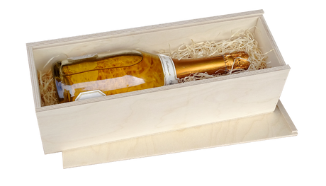 Single Weinkiste mit Schiebedeckel - 35 x 10.5 x 10.5 cm