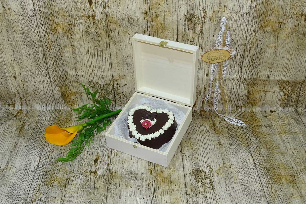 Tortenkisten mit Klappdeckel - 13.8 x 13.8 x 6 cm