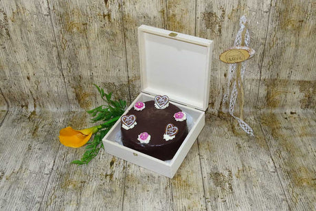 Tortenkisten mit Klappdeckel - 15.5 x 15.5 x 6 cm