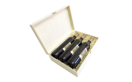 Weinkiste mit Klappdeckel - 3 Flaschen