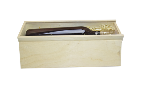Weinkiste mit Schiebedeckel - 1 Flasche 34.1 x 8.6 x 8.6 cm