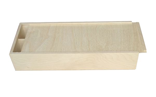 Schnapskiste mit Schiebedeckel für 2 Schnapsflaschen á 500 ml