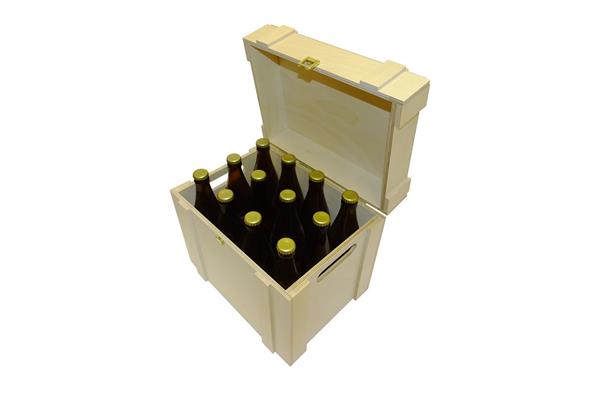 Closed beer crate | for 12 x 0.5 liter | beer bottles 