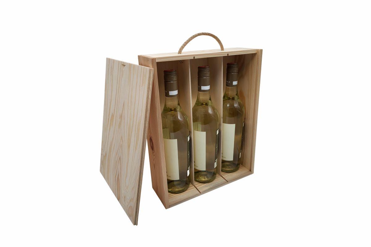 de:Weinkiste | aus Vollholz | 34 x 26,5 x 8,5 cm!-_::_-!en:Solid wood wine box | 34 x 26,5 x 8,5 cm!-_::_-!