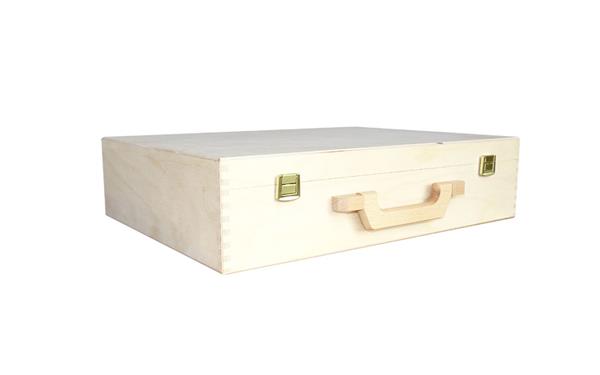 de:2. Wahl  | mit leichten Mängeln | Holzkoffer natur | 42 x 32 x 10 cm  !-_::_-!en:Wooden case nature | 42 x 32 x 10 cm  !-_::_-!