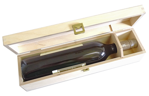 Single Weinkiste mit Klappdeckel - schlanke Flasche 0.75 Liter