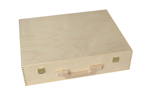 Holzkoffer lackiert - 42 x 32 x 10 cm - Holzkoffer