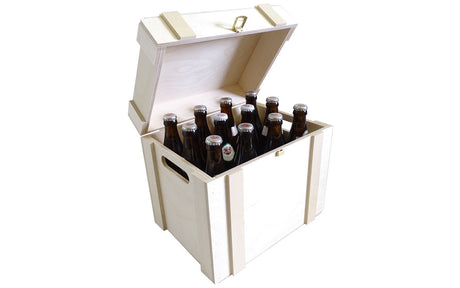 12er Bierkiste aus Holz - Geschenke