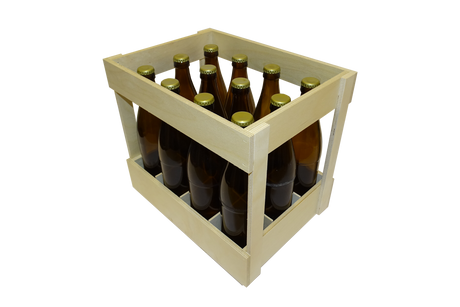 12er Bierkiste aus Holz - Offen für 0.5l Flaschen - Geschenke