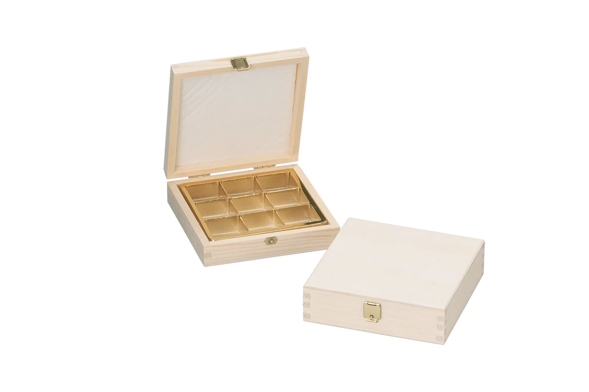 9er - Pralinenschachtel aus Holz