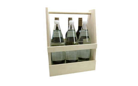 6er 1l Flaschenträger aus Holz - Flaschenträger
