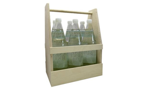 6er 1l Flaschenträger aus Holz - Flaschenträger