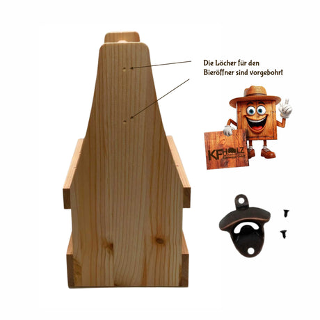 6er Flaschenträger mit Flaschenöffner - Geschenke