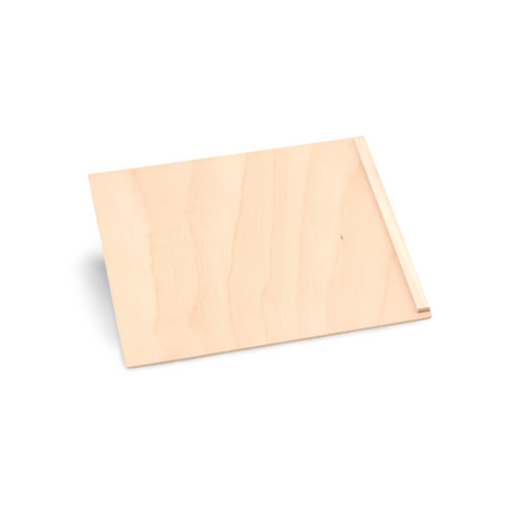 Rechteckiges Holztablett.