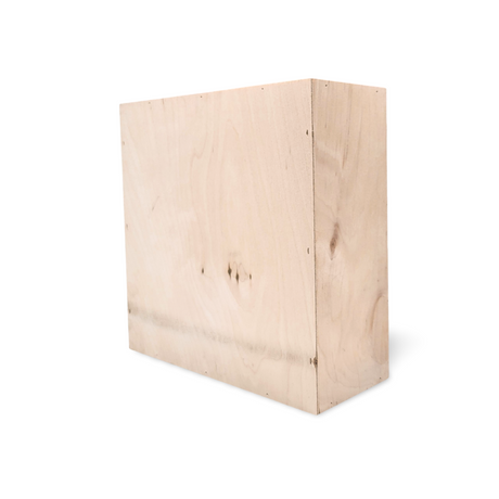 Schlichte Holzkiste.