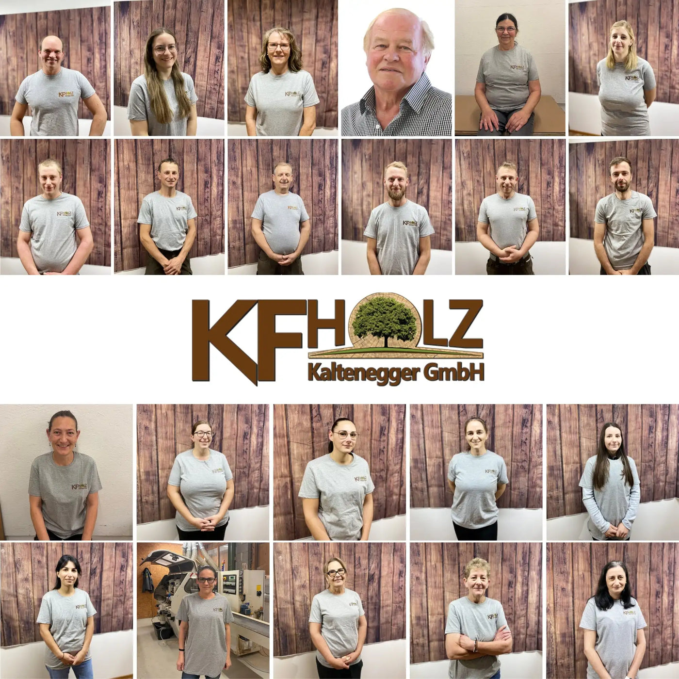 Graues kurzärmeliges T-Shirt mit kleinem Logo auf der Brust
