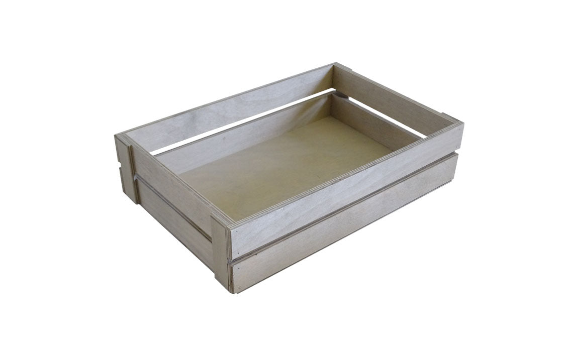 Leistenkisten - Dekokisten - 36 x 24 x 9 cm Grau - Holzkisten