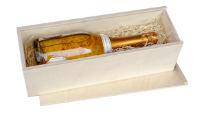 Single Weinkiste mit Schiebedeckel - 35 x 10.5 x 10.5 cm