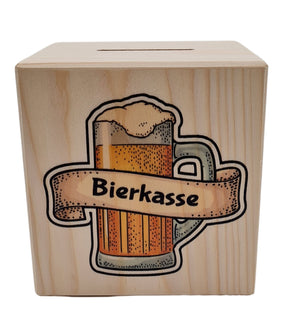 Spardose aus Holz - Bierkasse - Geschenke